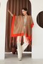 U Shawl Collar Sleeveless Jacquard Paneled Trimmed Edges Fringed Skirt Standard Length Seasonal Knitwear Shawl - 4