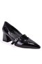 Dza07-129604 Black Patent Leather Classic Heeled Women's Shoes