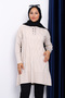 Stone Shirt Collar Cold Yarn Knitwear Tunic - 2
