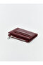 Burgundy Leather Look Women's Wallet - 2
