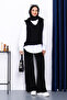 Black Shirt Triple Knitwear Set