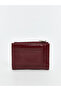 Burgundy Leather Look Women's Wallet