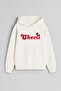 Cherri Cherry Printed Ecru Girls Boys Hooded Sweatshirt