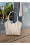 Puppy Bag with Extra Front Lock Detail Women's Light Vison Shoulder Bag Width;30Cm Length;25Cm Width;12Cm - 6