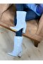 PARIS BABY BLUE QUILTED Patent Leather Heeled SHORT BOOTS BOTTİE - 5
