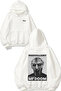Mf Doom 4 Design Back Printed White Hooded Sweatshirt
