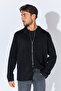 Double-Sided Zippered Two-Color Cardigan - Black |   Mew515230-01 - 3