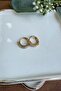 Tiny Stone Detailed Hoop Steel Earrings - 2