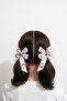 White Color Crescent Star Ribbon Bow Hair Elastic Tie – October 29Th Republic Day 1 Piece