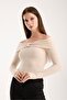Women's Wide Neckline Off-The-Shoulder Viscose Blouse – Stretchy, Long Sleeve, Slim Fit 3013 - 7