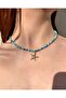 Aquastel - Apatite Natural Stone & Star End Detailed Necklace - 2