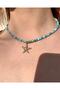 Aquastel - Apatite Natural Stone & Star End Detailed Necklace