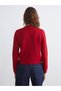 Two Mt Shop Quality Lcw Vision Red Knitwear Plain Women's Cardigan - 4