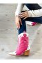 Dori Fuchia White Leather Detail Dallas Western Boots