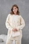 Women's Beaded Embroidered Wide-Fit Knit Cardigan and Pants Top and Bottom Set - 5