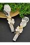 3-Piece Metal Tongs with Butterfly Decoration, Tableware, Kitchen Utensils, Display Stand - 2