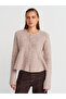 60985 Wool Blend Knitwear Cardigan-Mink M.