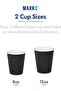[25 Pack] 12oz Black Disposable Coffee Cups - Triple Wall Ripple Hot Paper Cups for Tea & Drinks - 7