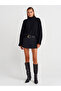 10817 Soft Textured Batwing Sleeve Knit Sweater-Black - 4