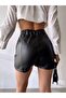 Women's Double Slit Elastic Waist Shorts Skirt - 4