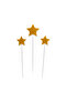 Birthday Glitter Candles - Gold Stars - 3