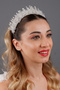 Dahlia Elegant Crystal Bridal Crown Evening Dress Engagement Wedding Sparkly Hair Accessory - 2