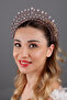 Lyra Elegant Leafy Crystal Bridal Crown Wedding Engagement Henna Nikah Princess Hair Accessory - 3