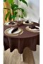 Royal Brown Round Tablecloth (Napkins Not Included) - 6