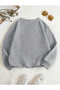 Unisex Gray Chery Printed Crew Neck Sweatshirt - 2