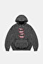 V2 Lip Teeths Printed Oversize Unisex Washable Black Hoodie