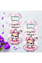 10 Pieces of Rabbit Wooden Embossed Figure Baby Gift Opener Magnet