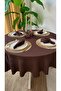 Royal Brown Round Tablecloth (Napkins Not Included)