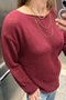 Basic Oversize Boat Neck Textured Knit Sweater Aw25Kz0032 - 3
