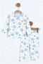 Cotton Teddy Bear Patterned Report Baby Children's Pajama Set - 2
