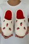Strawberry Embroidered Fluffy House Slippers Dowry Slippers Non-Slip Sole Lightweight Soft Sole - 2