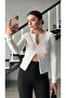 White long sleeve blouse with zipper detail