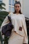 Women's Butter V-Neck Hooded Slit Skirt Thessaloniki Set - 6