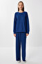 Soft Modal Top and Bottom Set Lby0009 Dark Blue - 3