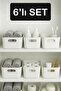 6 Pieces 3.5 Lt Organizer Basket, Organizer, Drawer and Cabinet Organizer Box