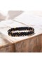 Tiger's Eye and Onyx Natural Stone and Steel Rope Men's Bracelet 31832B18D2 - 4