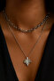 2-Piece Autumn Leaf Detailed Zircon Necklace