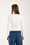 Women's Circular Neck Long Sleeve Snap Button/Zibin Body Suit - 7