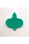 Christmas Tree Ornament Cookie Mold and Stamp Set - Geometric Patterned - 6