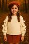 Girl's Oversized Knit Sweater – Seamless, with Pom-Pom Detail, 2-7 Years Old, Domestic Production - 4