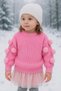 Girl's Oversized Knit Sweater – Seamless, with Pom-Pom Detail, 2-7 Years Old, Domestic Production - 5