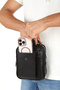 Adelina Men's Black Genuine Leather Hand and Shoulder Bag with Steel Case and Phone Compartment - 7