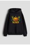 Halloween Halloween Printed Women Men Children Black Hooded Sweatshirt Hoodie