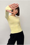 Finger-Through Modal Fabric Long Sleeve Crew Neck Stretchy Women's Bodysuit - 6