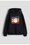 Santa Claus Christmas Merry Christmas Printed Women Men Children Black Hooded Sweatshirt Hoodie