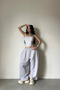 Summer Hijab Extra Loose Super High Waist Gray Black Baggy Oversized Large Size Elastic Cuffs - 3